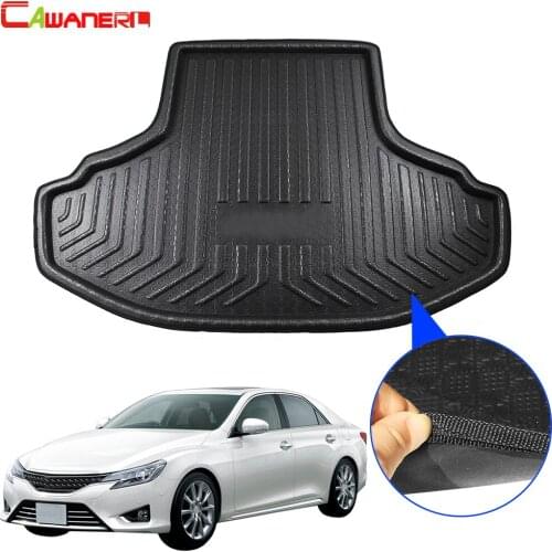 Cawanerl Car Styling Trunk Mat Boot Tray Liner Rear Cargo Mud Carpet Floor Luggage Kick Pad For Toyota Mark X Reiz 2010-2017
