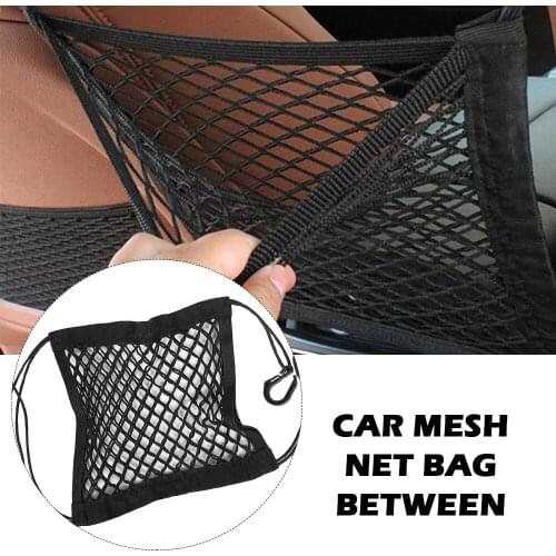 Car Storage Mesh Pocket Net Bag Between Elastic Car Organizer Seat Back Storage Bag Luggage Holder Pocket for Car Styling