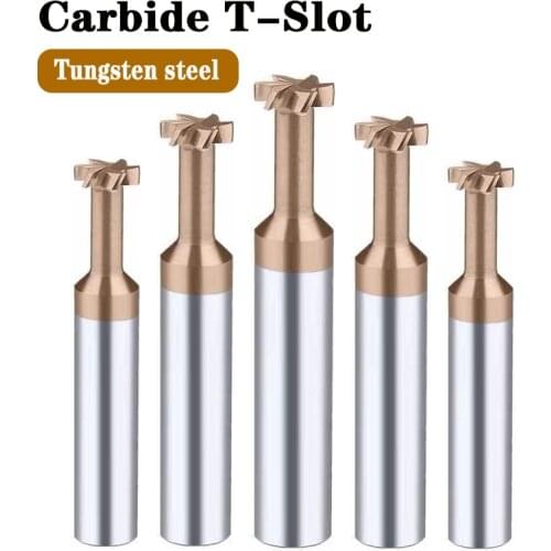 Tungsten Steel Carbide T Slot Milling Cutter for Metal Router Bit Slot Milling T-Slot Outer Diameter 3mm-12mm Thickness 1.5-5mm