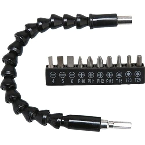1SET Flexible Shaft Tool Electronics Drill Screwdriver Bit Holder Connect Link Multitul Hex Shank Extension Snake Bit