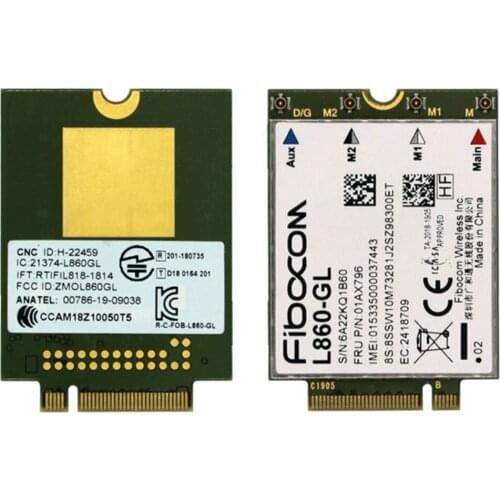 Fibocom L860-GL WWAN Card For Lenovo Thinkpad X1 carbon 7th 8th X1 Yoga 4th T490 4G Webcame Modular FRU01AX796