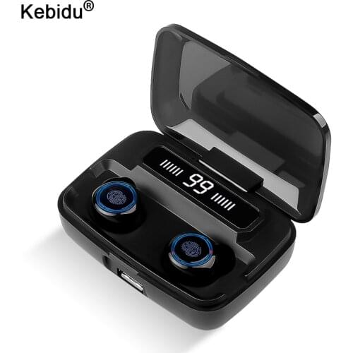 Kebidu M11 Wireless Headphones TWS Bluetooth 5.0 Earphone HiFi IPX7 Waterproof Earbuds Touch Control Headset for sports /game