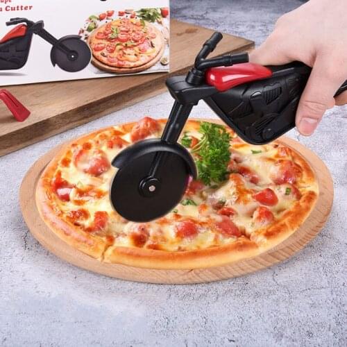 Creative Stainless Steel Motorcycle Pizza Knife Cake Cutter Tools Unique Pizza Wheels for Pizza Pies Waffles Kitchen Accessory
