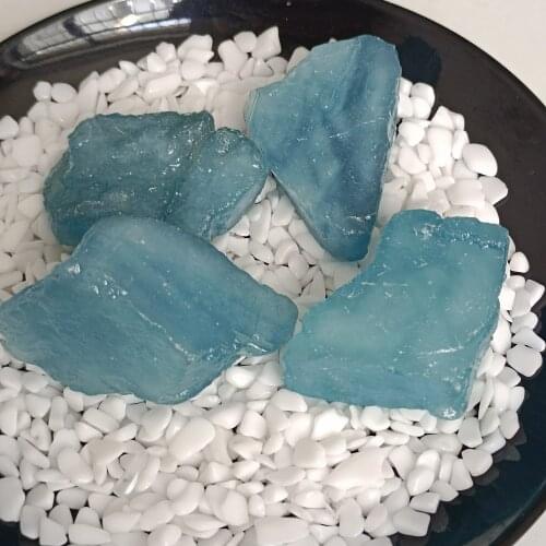 Crystal raw stone aquamarine rough raw stone crystal ore quartz gem fashion jewelry gift color blue