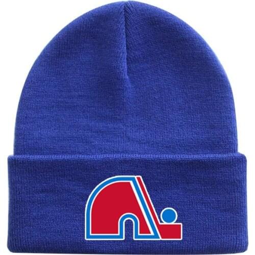 Cool Hockey free shipping high quality winter knitted warm caps hats with a logo for quebec ice hockey fans Men Women cheap