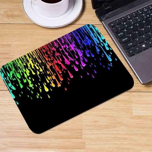 Best Selling 22X18cm Small Mouse Pad Colorful Black Background Pattern Laptop Desk Daily Office Gaming Mouse Pad Gaming Desk