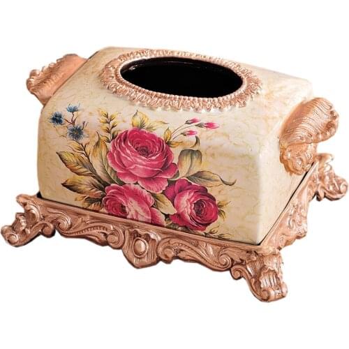 Fashion multifunctional tissue box table napkin box living room coffee table remote control resin tissue box
