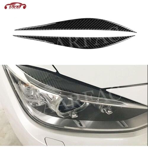 Carbon Fiber Front Bumper Lip FogLamp Eyebrow Car Accessorise Stickers For BMW 3 Series F30 2013 2014 2015