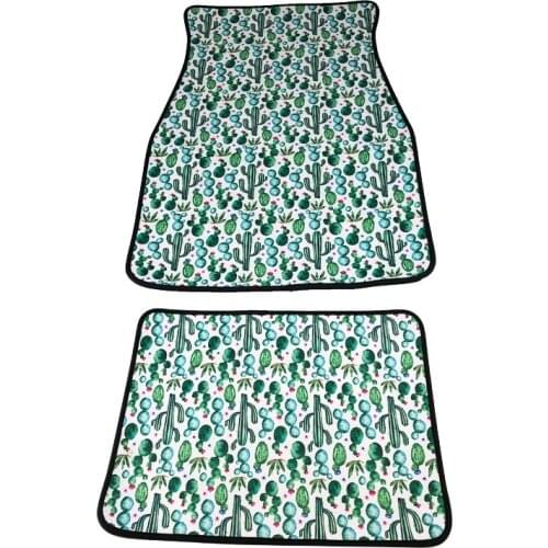 20pcs/lot neoprene sublimation car carpet sunflower serape cactus leopard anti slip car floor mat rubber