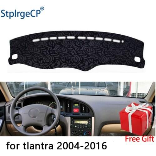 Rose Pattern Non-slip Car Dashboard Cover Dash Mat Pad DashMat Car Sticker for Hyundai Avante Elantra I35 2000-2016 Car Styling