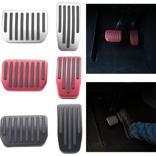 Car Foot Pedal Pads Gas Pedal Brake Pedal Covers Fit for Tesla Model 3 Y Aluminum Alloy Set of 2