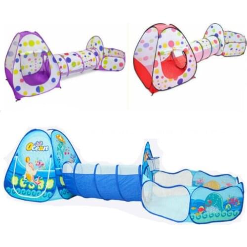 Baby tent for kids foldable toys children plastic house game piscina de bolinha play inflatable tent yard Ball Pool Multicolor