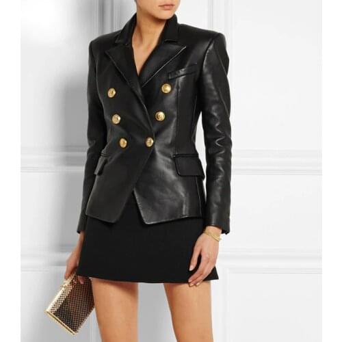 2019 Spring New Genuine Sheepskin Coat Women Long Sleeve Casual Sheep Leather Suit Gl0128