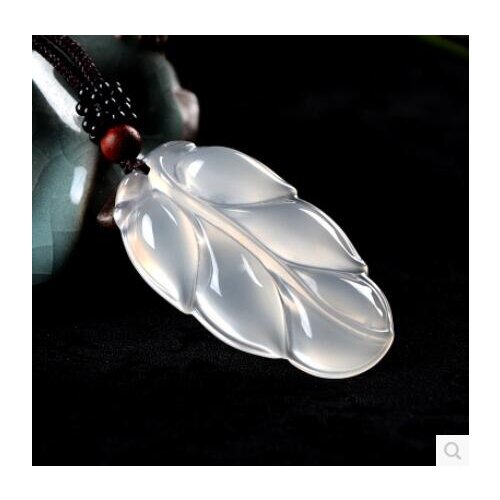 Ice chalcedony pendants men and women necklace long sweater chain crystal pendant pendants fall