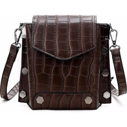 Luxury Women Shoulder Bag Crocodile Leather High Quality Designer Lady Bag 2019 New Vintage Woman Messenger Bag