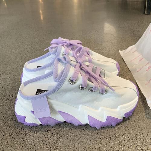 Summer Women Slippers 2021 Thick Sole Dad Shoes Casual High Platform Shoes Comfortable Leisure Cutout Sandal Sneakers Woman 5CM