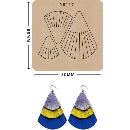 DIY Earring handmade crafts wood moulds die cut Scrapbook Making Decor Supplies Dies Template