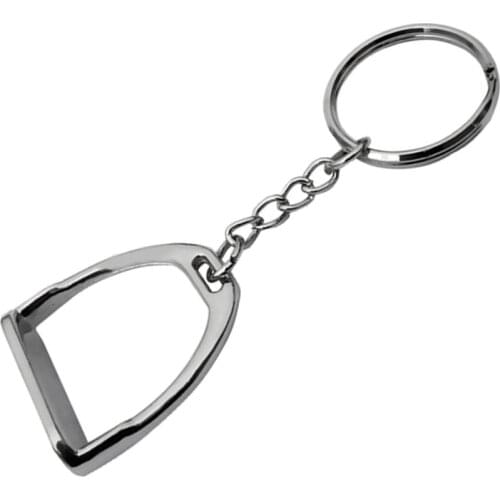 Horse Pony Silver Stirrup Keyring Hanging Ornament for Men Women Hand Bag Decoration Accessories