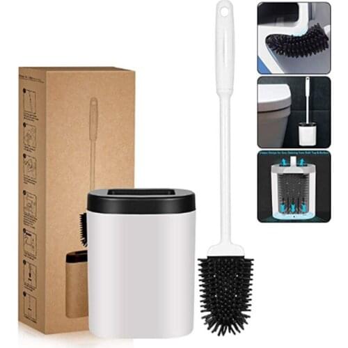 Toilet brush, no dead angle, silicone brush, hanging toilet household cleaning brush