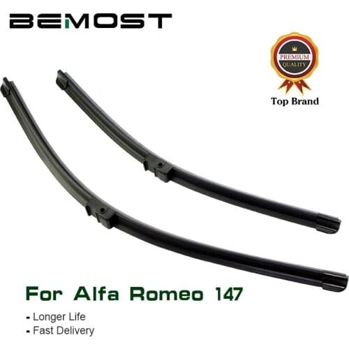 Car Wiper Blades Rubber For Alfa Romeo 147 2000 2001 2002 2003 2004 2005 2006 2007 2008 2009 Fit Side Pin/Hook Arms Accessories