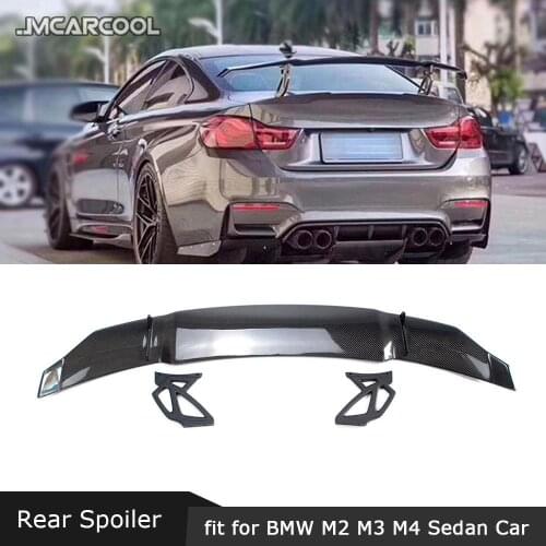 For BMW F80 M3 F82 M4 M5 M6 spoiler V style Track GT Carbon Fiber Rear Trunk Lip Wings for M2 M1 M5 G20 G30 Car Styling