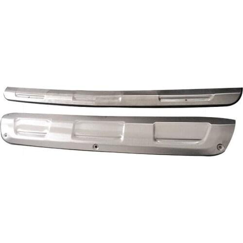 Car styling Stainless Steel car Front+Rear bumper cover trim Anti-Slip Cover Spoiler for Chevrolet TRAX 2014-2016 Car styling