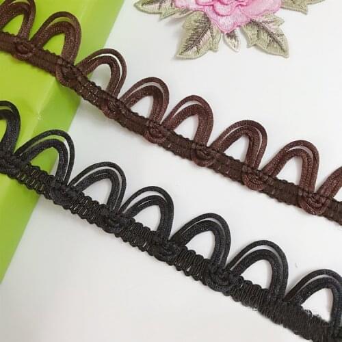2Yards U-Wave Lace Trim Ribbon Centipede Braided Lace Band Curved Lace DIY Sewing Wedding Dress Buttonhole Clothes Accessories