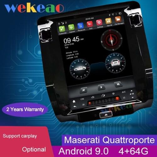 Wekeao Vertical Screen Tesla Style 10.4" Android 9.0 Car Radio Automotivo For Maserati Quattroporte Car DVD Multimedia Player 4G