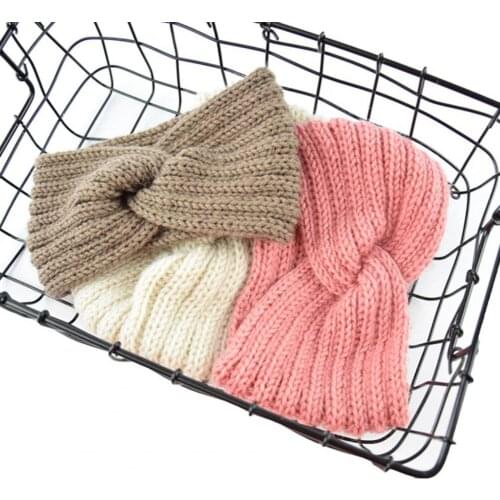 Women Winter Warm Knitted Cross Woolen Yarn Ear Protection Headband Accessories Ear Protectors Ear Cover Warmer