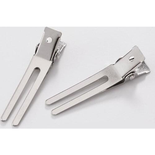 100 Pieces Metal Hair Clips Blank Alligator Clips Curl Clips Silver DIY Women Girls Hairbow Accessories Jewelry Making