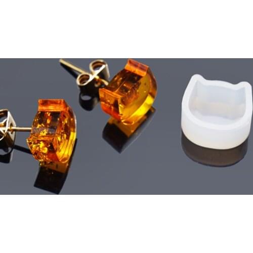 1Pcs Earrings Stud Silicon Molds DIY Jewelry Pendant Making Epoxy Resin Mould Small Geometric Earrings Mold Fondant Resin Molds