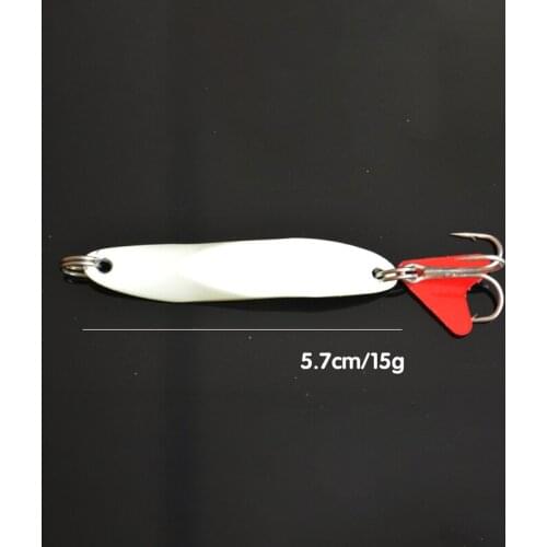 1PC Luminous 7/10/15/25g Hard Lure Metal Fishing Lure Spoon Sequin Spinner with Hooks Hard Bait For Sea lake lure Tool Wobbler