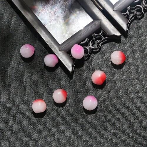 13mm Glass Peaches Handmade Simulation Nectarine Peach Wild Peach DIY Antique Flower Wrapping Material Hairpin Accessories