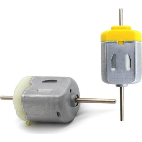 130 DC Motor Double Long Shaft Carbon brush DIY Model Wind Turbines Toy Making Accessories