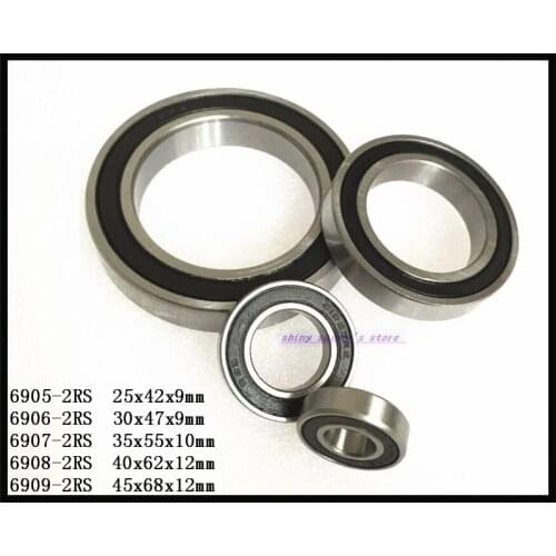 4-12pcs/Lot 6905-2RS , 6906-2RS , 6907-2RS , 6908-2RS , 6909-2RS The Rubber Sealing Cover Deep Groove Ball Bearing Brand New