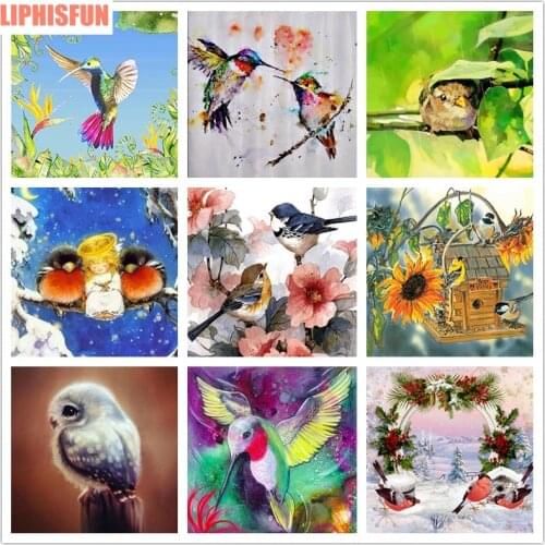 5D DIY Diamond Embroidery Diamond Painting Full Square/Round Resin Cross Stitch Home Decor Bird Flower