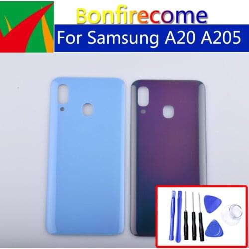 A20 For Samsung Galaxy A20 2019 A205 A205F SM-A205F SM-A205F\DS Housing Battery Cover Back Cover Case Rear Door Chassis Shell