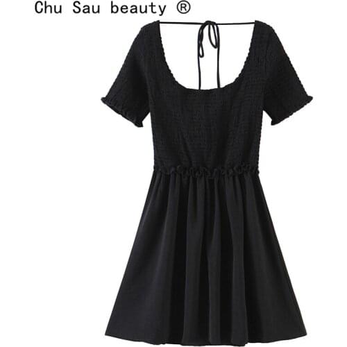 Черные летние платья Chu Sau beauty China At AliExpress