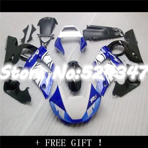 Hey-High Quality Plastic parts for R6 fairing kit 98-02 black white blue YZF R6 fairings1998 1999 2000 2001 2002 bodywork