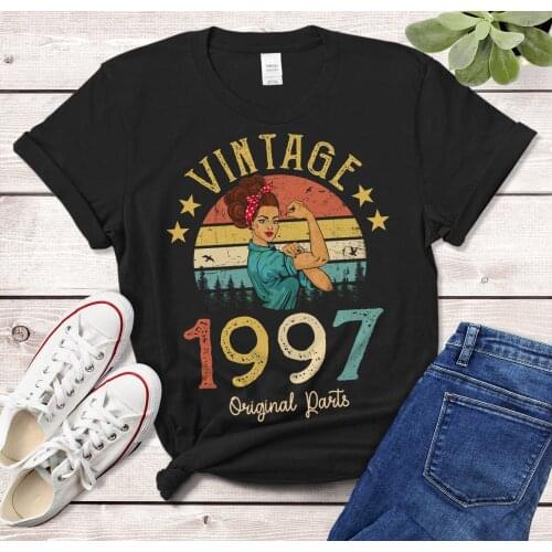 Vintage 1997 Quarantine Edition T-Shirt 24 Years Old 24th Birthday Gift Idea Women Girls Mom Wife Daughter Clothing Retro Tshirt