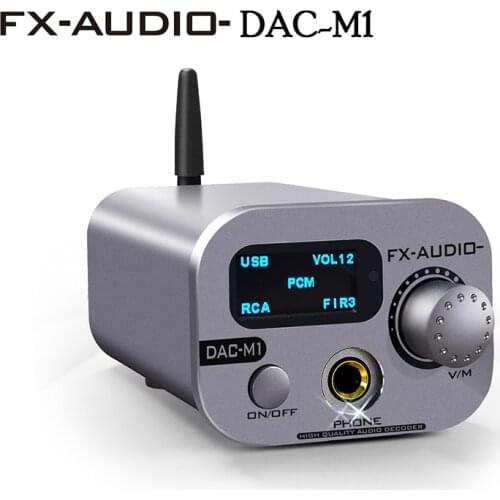 FX AUDIO DAC-M1 ESS9038Q2M Decoder Bluetooth 5.0 CSR8675 APTX 32Bit 768kHz DSD512 DACM1 DAC Headphone Amplifier with Remote