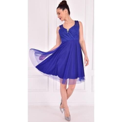 Tül Abiye Saks ZNG2973