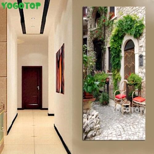 Larger Garden scenery Diy Diamond Painting cross-stitch Full 5D Diamond Embroidery Mosaic Rhinestone Wall Art natural YY5116