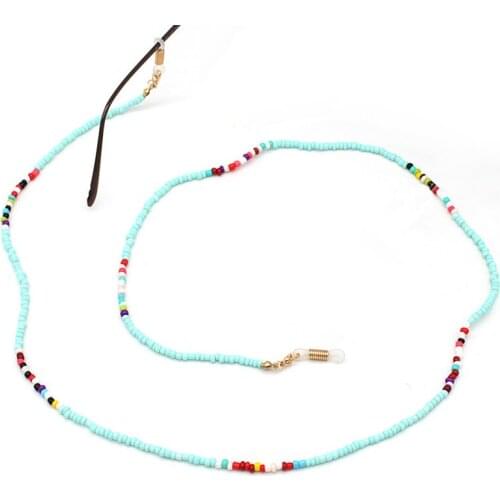 Fashion Green Beaded Reading Glasses Sunglasses Chain Women Girls Eyewear Retainer Rope Hanging Strap Eyeglass Non-slip Lanyard