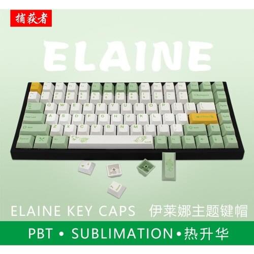 New mechanical keyboard to the small fresh style,Elene-themed Cherry profile PBT thermal sublimation keycap