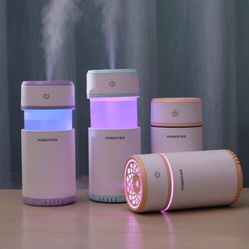 Portable 200ml humidifier USB charging pull air humidifier with atmosphere lamp mini vehicle humidifier air atomizer