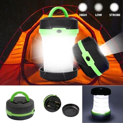 Portable Foldable Led Camping Lantern Three Lighting Modes LED Flashlight Torch Light Waterproof Tent Light Outdoor Fishing Lamp