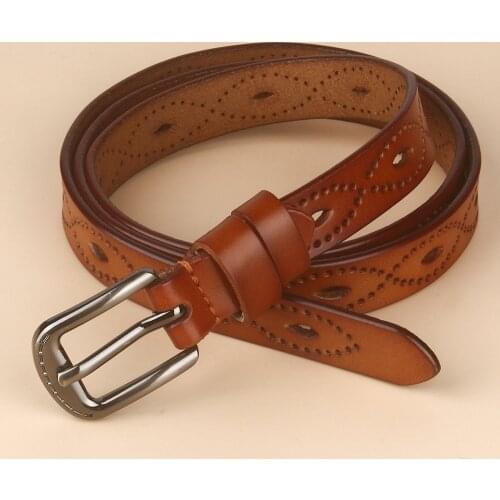 Genuine Leather Belts for Women Second Layer Cowskin Woman Belt Vintage Pin Buckle Strap Jeans Designer Belt Luxury