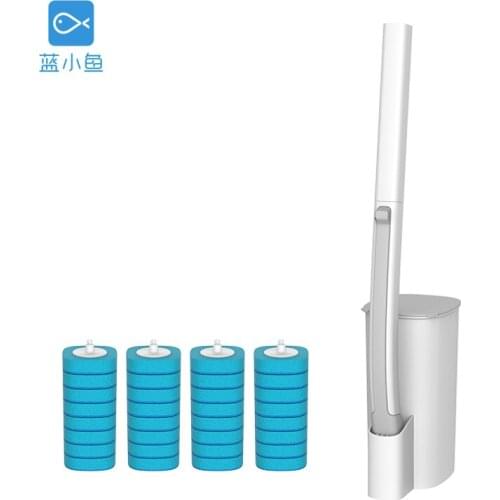 Disposable Bathroom Toilet Brush Cleaner With Long Handle No Dead Corner Cleaning Brush Replacement Brush Head And Plunger Set
