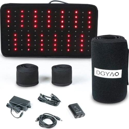 DGYAO 880nm 660nm Near Red Infrared Light Therapy Device Flexible Wrap Belt Pad for Shoulder Back Waist Arthritis Pain Relief